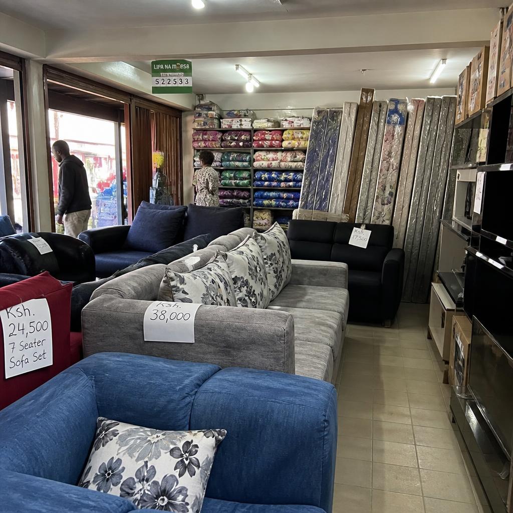 Inside TProducts Nairobi furniture and household goods shop